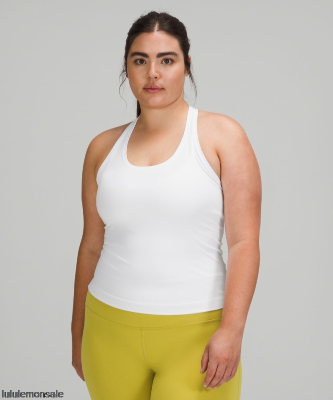 Lululemon Damen DELULU522 | Cooles Racerback Kurzes Tanktop Nulu White
